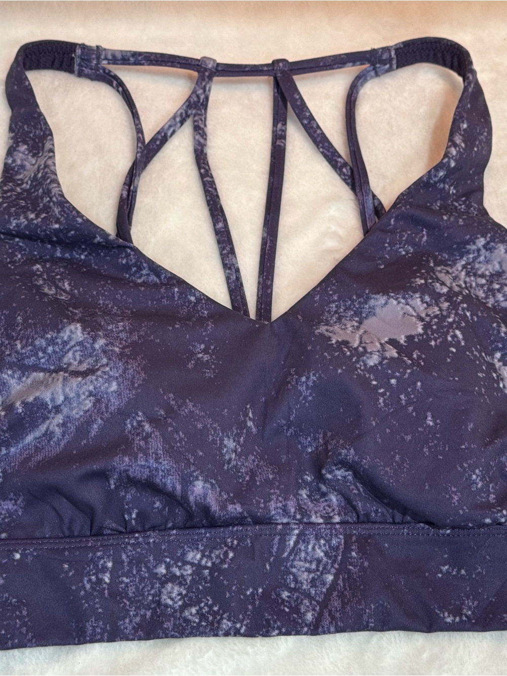 all in motion Purple Marble Strappy Sports Bra